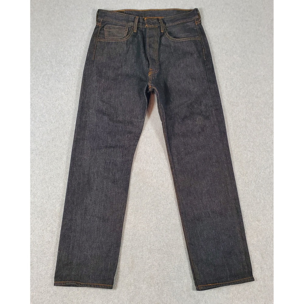 Levis 501 Jeans FITS 32x31 (tag size 33X32) Charcoal Black Straight Leg Denim